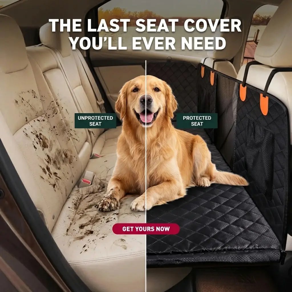 Hard Bottom Water-Proof Non Slip Dog Car Seat Cover