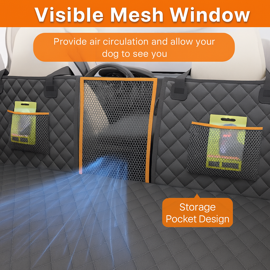 Hard Bottom Water-Proof Non Slip Dog Car Seat Cover